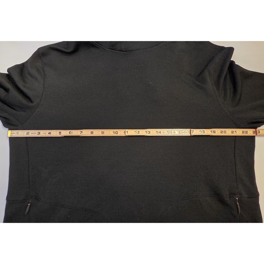 Lululemon The Long Weekend Pullover Hoodie Mens Large Black Merino Wool Comfy - Picture 9 of 10